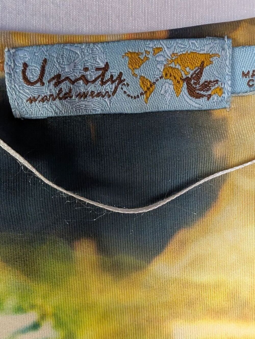 Unity World Wear Patterned Short Sleeve Dress Size Large - Picture 4 of 9